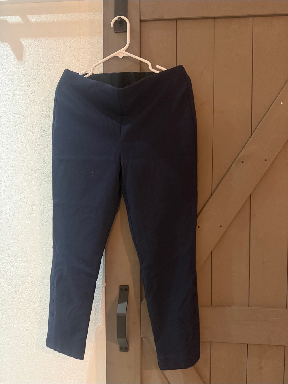Chico's Dark Navy Tailored Straight-Leg Pants
